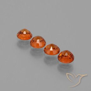Gemme di Granato spessartite Arancio Medio naturale da 2.40 ct, Rotondo, VS