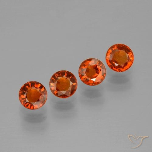 2.79ctw Naturale Rosso medio Granato spessartite, Rotondo, VVS-VS