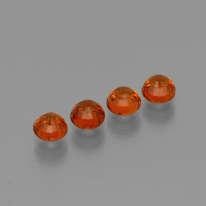 Granato spessartite naturale rosso da 1,90 ct, taglio rotondo, VVS-VS