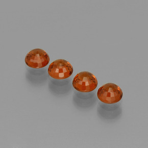 Granato spessartite naturale rosso da 1,89 ct, taglio rotondo, VVS-VS