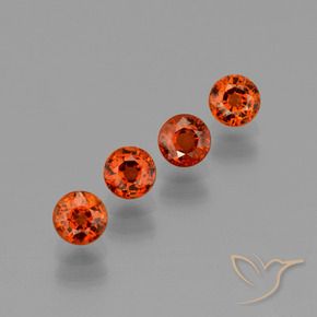 Gemme di Granato spessartite Arancio Medio naturale da 1.97 ct, Rotondo, VVS-VS