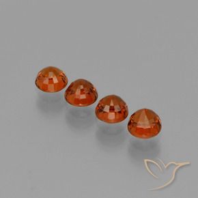 Gemme di Granato spessartite Arancio Medio naturale da 1.97 ct, Rotondo, VVS-VS