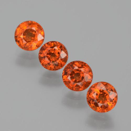 Granato spessartite naturale arancione da 3,08 ct, taglio rotondo, VS