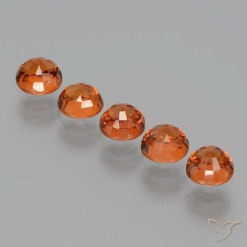 Gemme di Granato spessartite Arancia Fuoco naturale da 2.53 ct, Rotondo, VS