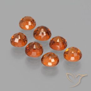 Gemme di Granato spessartite Arancio Medio naturale da 3.64 ct, Rotondo, VS