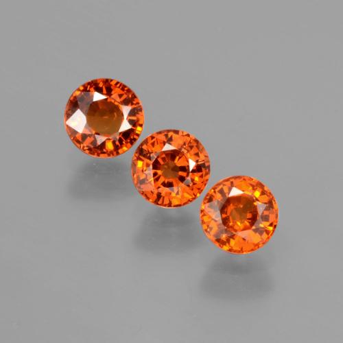 Granato spessartite naturale arancione da 1,82 ct, taglio rotondo, VS
