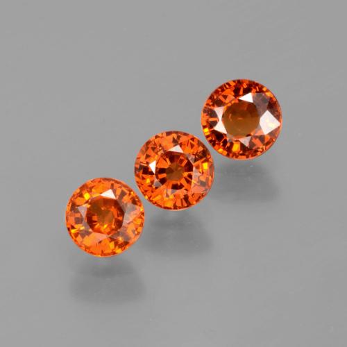 Granato spessartite naturale arancione da 1,82 ct, taglio rotondo, VS