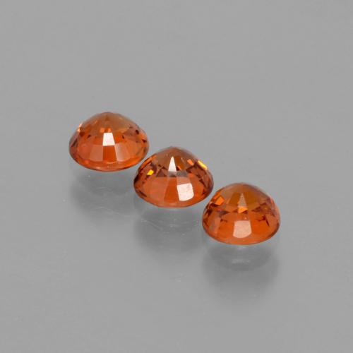 Granato spessartite naturale arancione da 1,82 ct, taglio rotondo, VS