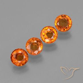 Granato spessartite naturale arancione da 1,70 ct, taglio rotondo, VS