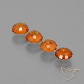 Granato spessartite naturale arancione da 1,70 ct, taglio rotondo, VS