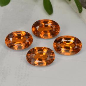 Granato spessartite naturale arancione da 2,95 ct, taglio ovale, VVS-VS