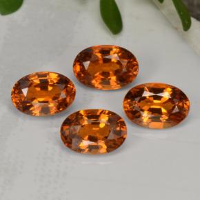 Granato spessartite naturale arancione da 2,95 ct, taglio ovale, VVS-VS