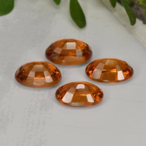 Granato spessartite naturale arancione da 2,95 ct, taglio ovale, VVS-VS