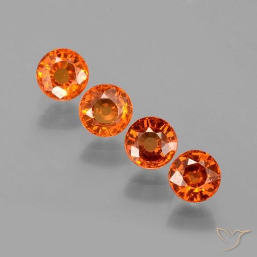 2.23ctw Naturale Arancione Ambra Granato spessartite, Rotondo, VS