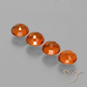 Gemme di Granato spessartite Arancio Medio naturale da 1.90 ct, Rotondo, VS