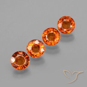 Gemme di Granato spessartite Arancione Ambra naturale da 2.14 ct, Rotondo, VS