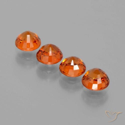 Gemme di Granato spessartite Arancione Ambra naturale da 2.51 ct, Rotondo, VS