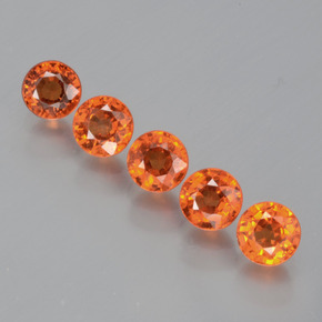 Granato spessartite naturale arancione da 2,33 ct, taglio rotondo, VS