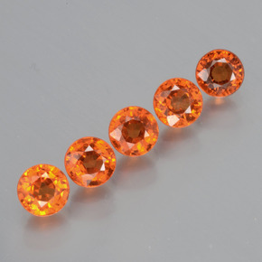 Granato spessartite naturale arancione da 2,33 ct, taglio rotondo, VS