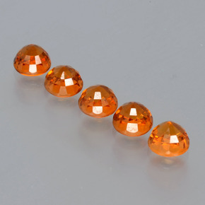 Granato spessartite naturale arancione da 2,33 ct, taglio rotondo, VS