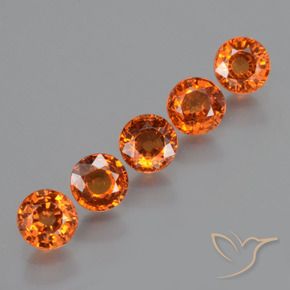 Gemme di Granato spessartite Arancio Medio naturale da 2.24 ct, Rotondo, VS