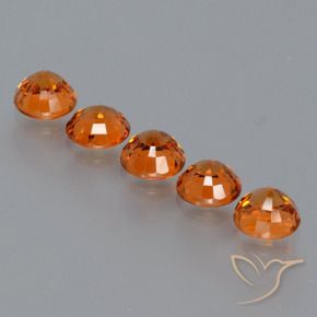 Gemme di Granato spessartite Arancio Medio naturale da 2.24 ct, Rotondo, VS