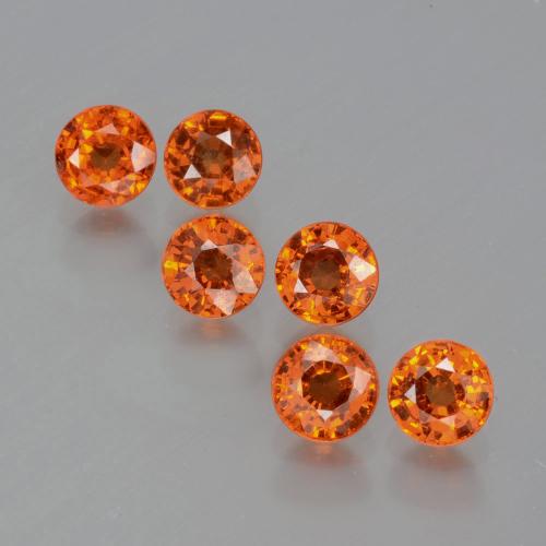 Granato spessartite naturale arancione da 2,36 ct, taglio rotondo, VS