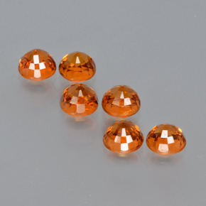 Granato spessartite naturale arancione da 2,36 ct, taglio rotondo, VS