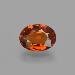 Granato spessartite Rosso medio naturale da 1.04 ct, Taglio ovale, VVS-VS
