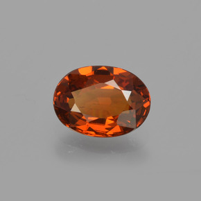 Granato spessartite Rosso medio naturale da 1.04 ct, Taglio ovale, VVS-VS