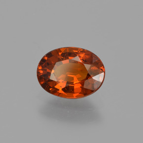 Granato spessartite Rosso fuoco naturale da 1.11 ct, Taglio ovale, VS