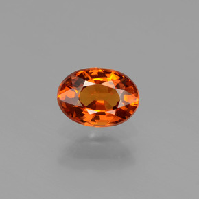 Granato spessartite Arancia Fuoco naturale da 1.01 ct, Taglio ovale, VS