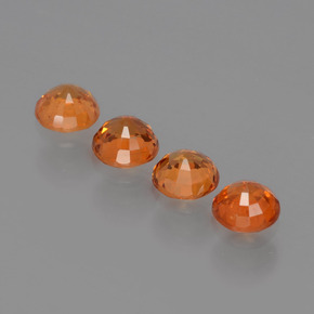 Gemme di Granato spessartite Arancio Medio naturale da 2.03 ct, Taglio rotondo, VS