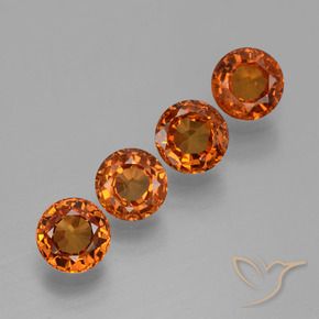Gemme di Granato spessartite Arancione scuro naturale da 1.73 ct, Rotondo, VS