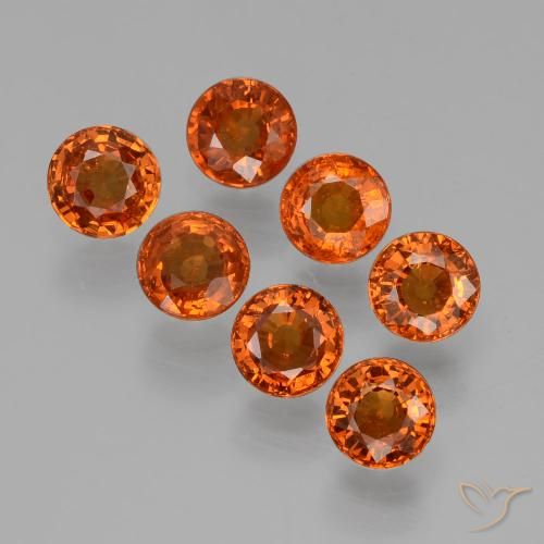 2.71ctw Naturale Arancia Fuoco Granato spessartite, Rotondo, VS