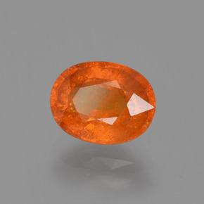 Granato spessartite Arancione brillante naturale da 2.25 ct, Taglio ovale, SI