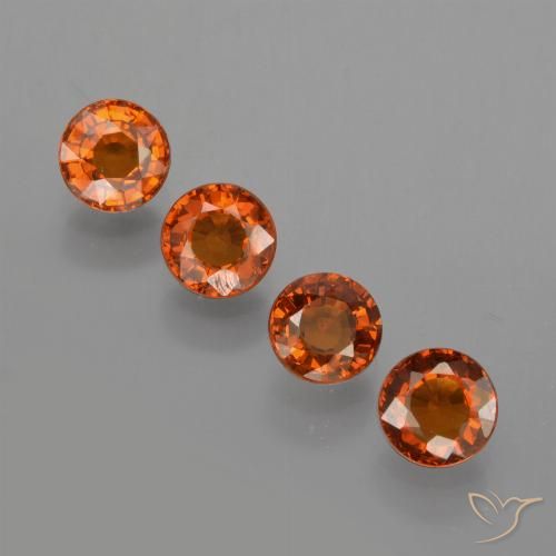 1.79ctw Naturale Arancia Fuoco Granato spessartite, Rotondo, VS
