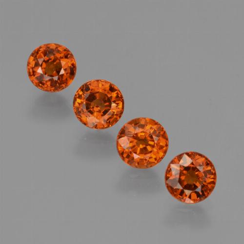 Granato spessartite naturale arancione da 2,61 ct, taglio rotondo, VS