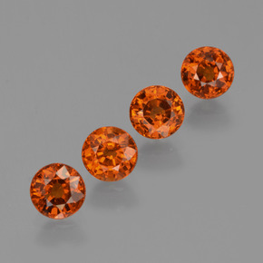 Granato spessartite naturale arancione da 2,61 ct, taglio rotondo, VS