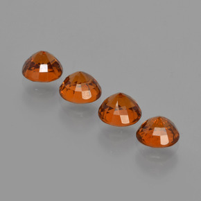 Granato spessartite naturale arancione da 2,61 ct, taglio rotondo, VS