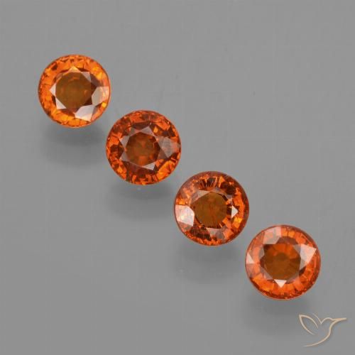 2.62ctw Naturale Arancione rossastra Granato spessartite, Rotondo, VS