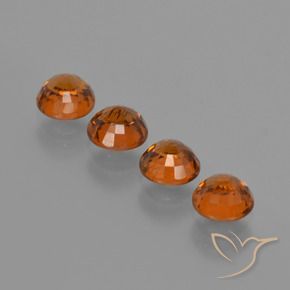 Gemme di Granato spessartite Arancione rossastra naturale da 2.62 ct, Rotondo, VS