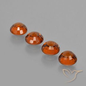 Gemme di Granato spessartite Arancione rossastra naturale da 2.61 ct, Rotondo, VS