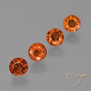 Gemme di Granato spessartite Arancione scuro naturale da 2.54 ct, Rotondo, VS