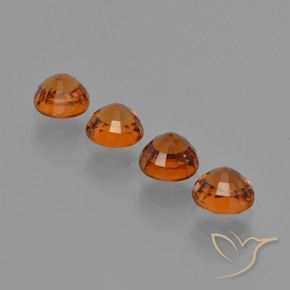 Gemme di Granato spessartite Arancione scuro naturale da 2.54 ct, Rotondo, VS