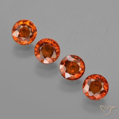 2.43ctw Naturale Arancione scuro Granato spessartite, Rotondo, VS