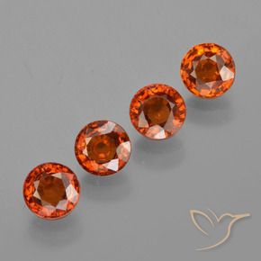 Gemme di Granato spessartite Arancione scuro naturale da 2.43 ct, Rotondo, VS