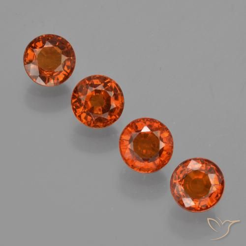 2.29ctw Naturale Arancione scuro Granato spessartite, Rotondo, VS