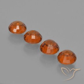 Gemme di Granato spessartite Arancione scuro naturale da 2.29 ct, Rotondo, VS