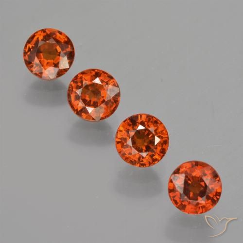 Gemme di Granato spessartite Arancione scuro naturale da 2.68 ct, Rotondo, VS